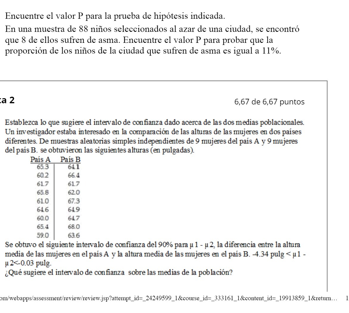 Encuentre el valor P para la prueba de hip6tesis indicada. En una