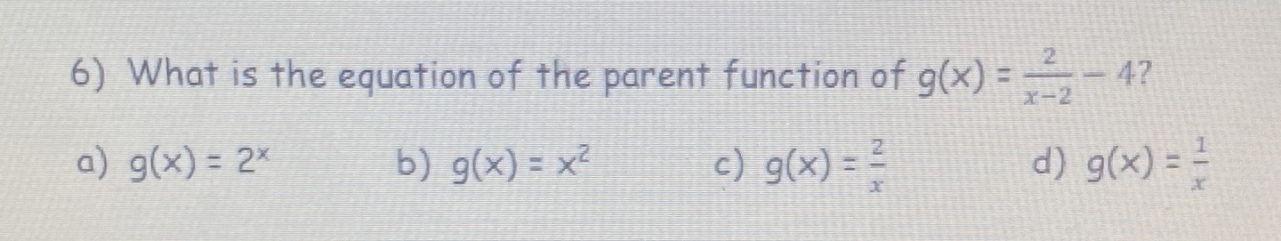 x2 b) 9(x) : xz c) g(x)