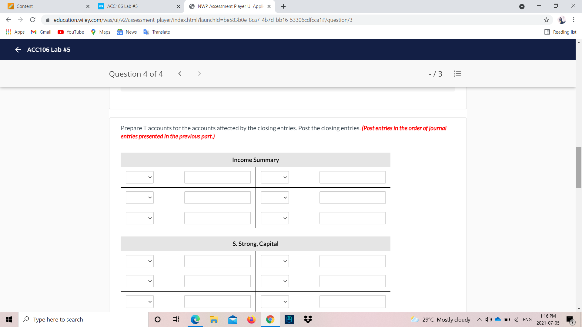 31, 2021 Account Titles Debit Credit Cash $10,400 Accounts receivable 6,400 Equipment