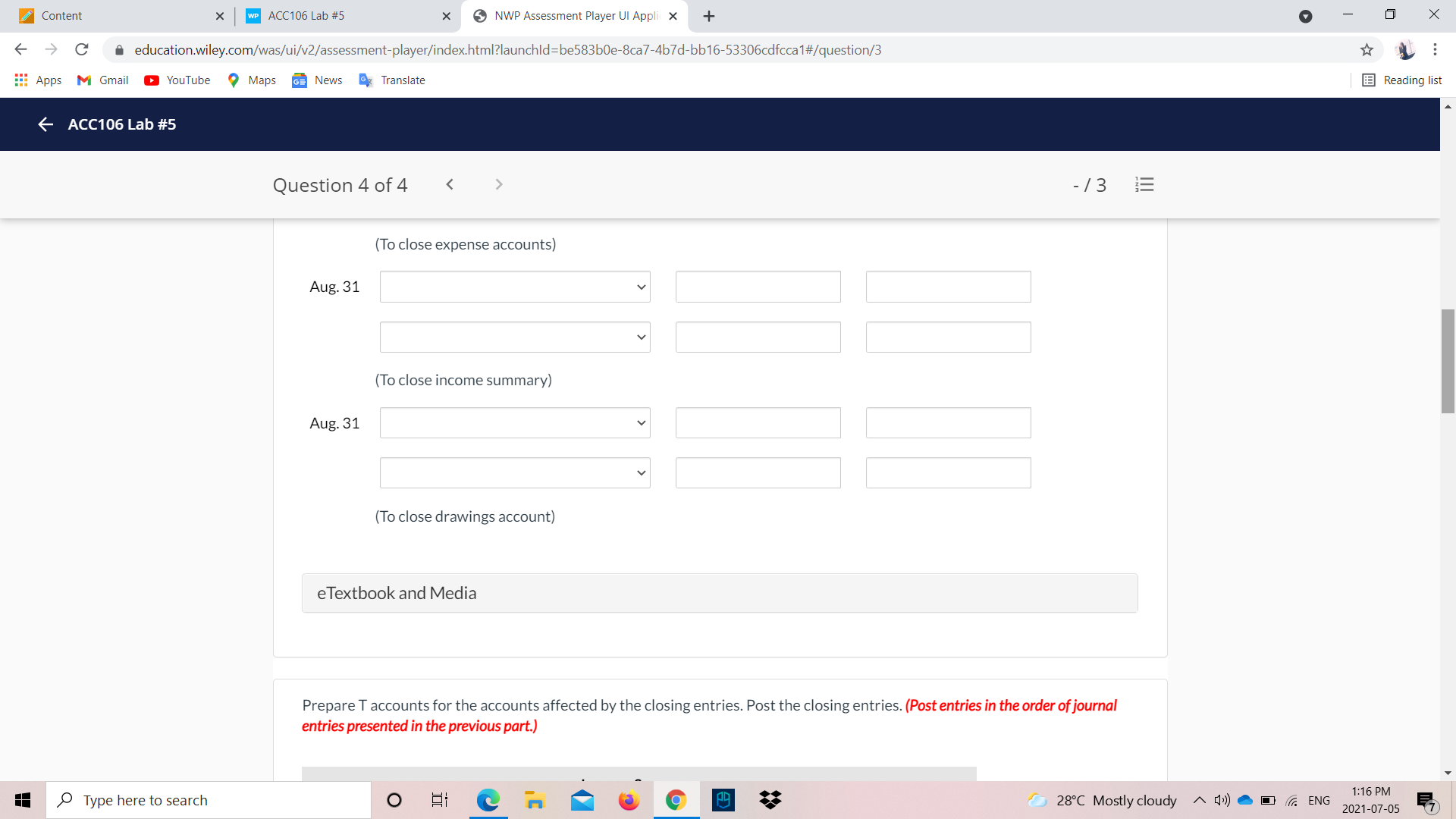 #5 X NWP Assessment Player UI Appli X + X education.wiley.com/was/ui/v2/assessment-player/index.html?launchld=be583b0e-8ca7-4b7d-bb16-53306cdfcca 1#/question/3