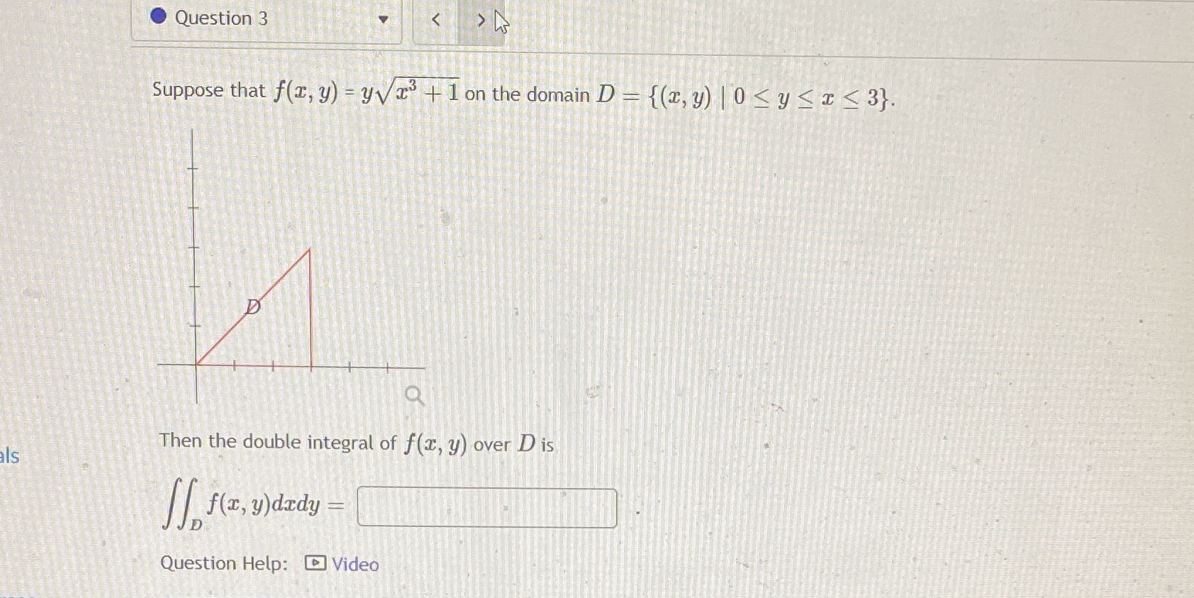 Ils Question 3 Suppose that y) = y .T3 + 1 on