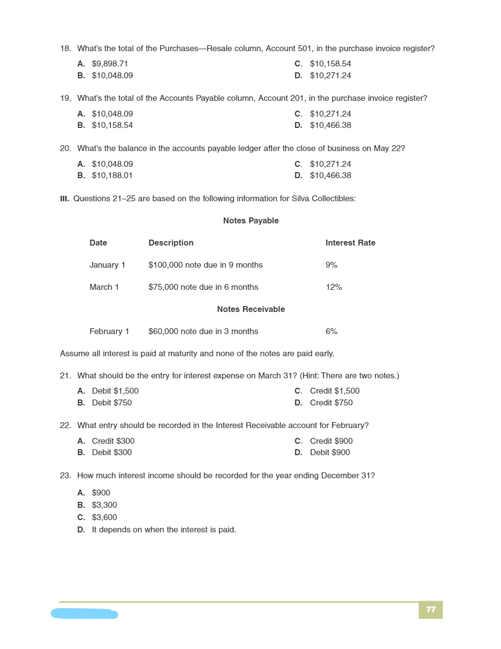 ledger balance. Use 05011 as the account number for purchases discount and