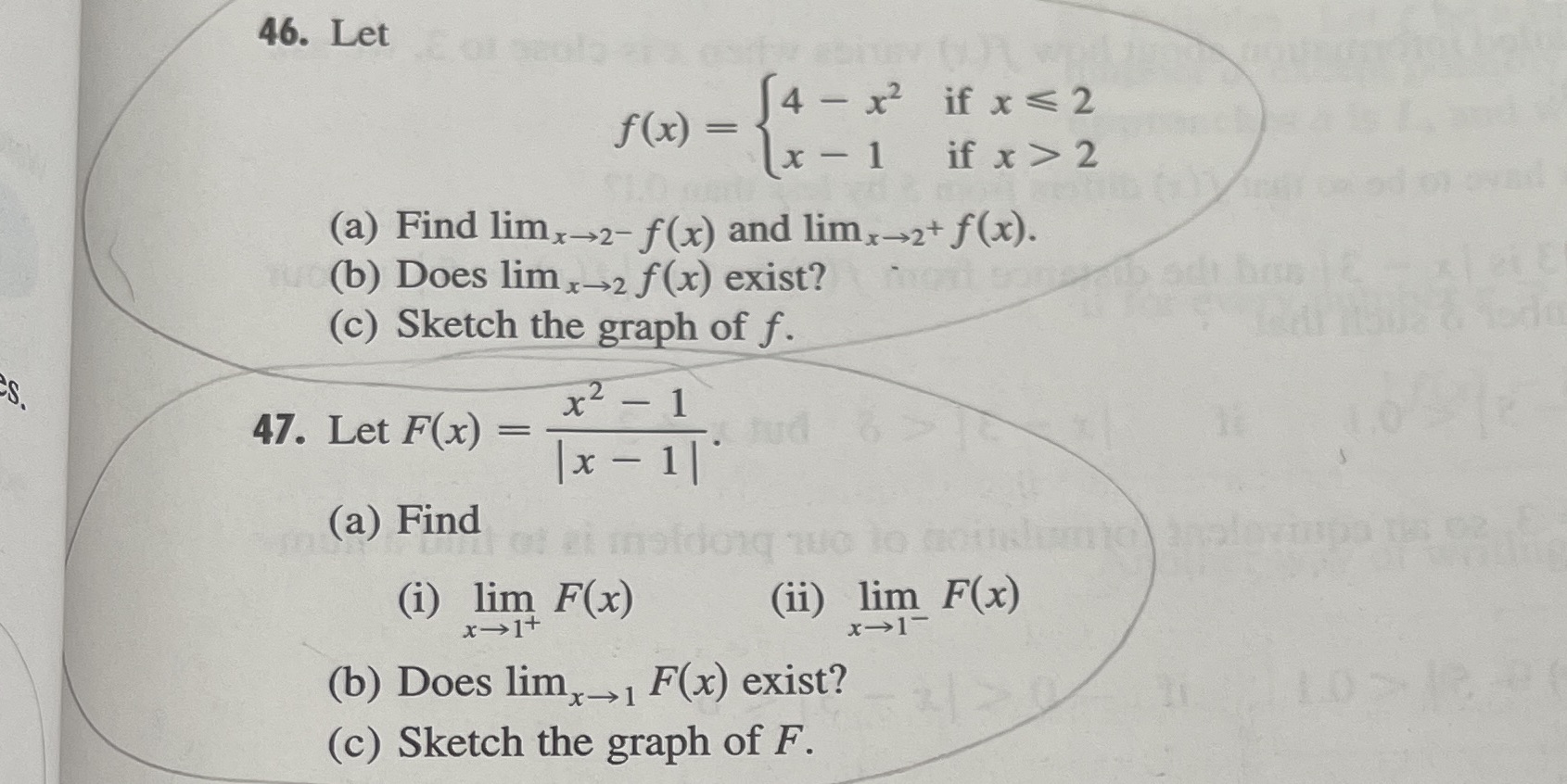 46. Let 4 f ( x ) = - x2 if