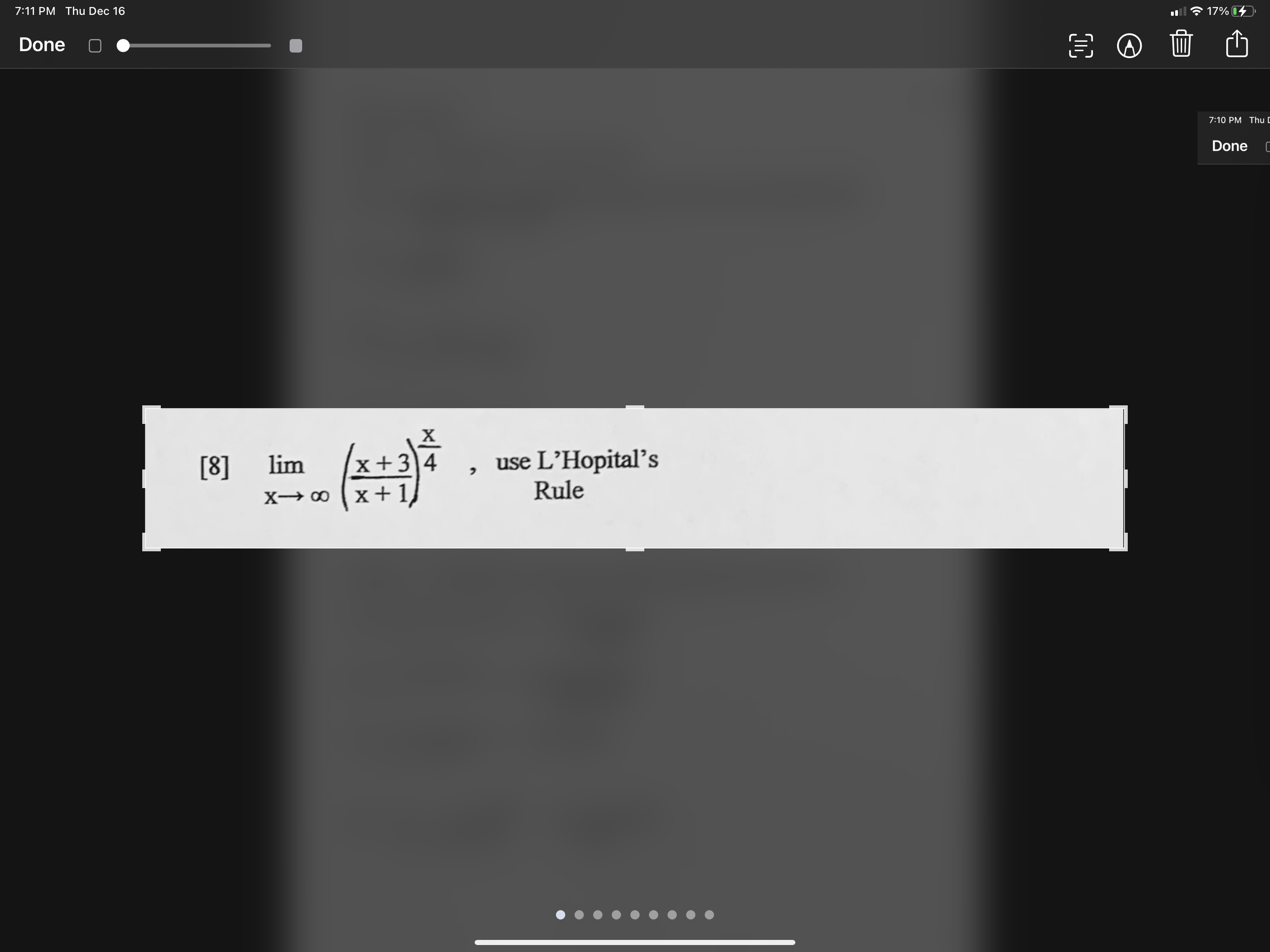 [8] lim x +34 use L'Hopital's Rule