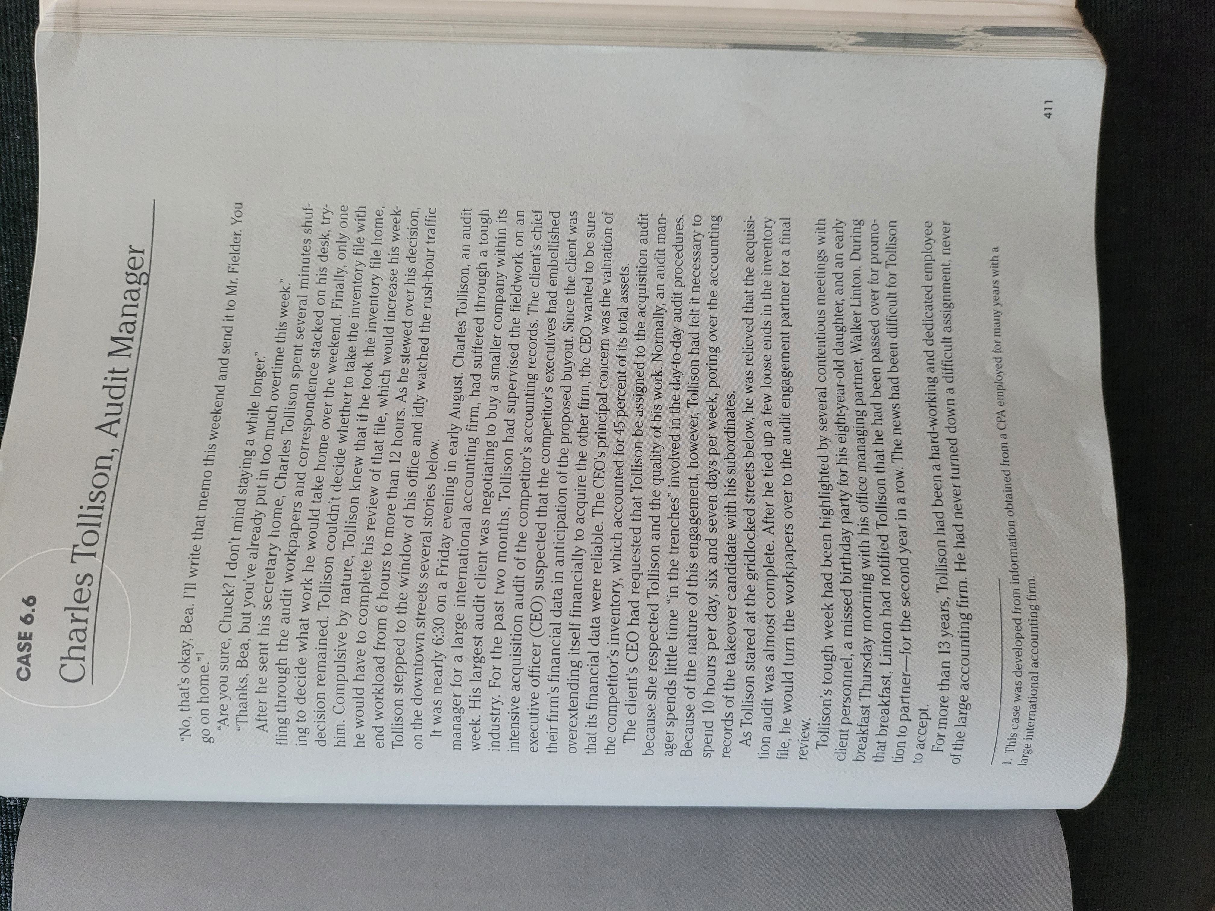 Explain. 2. Did Tollison's firm treat him "fairly"? Why or why not?