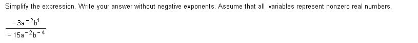 variables represent nonzero real number.