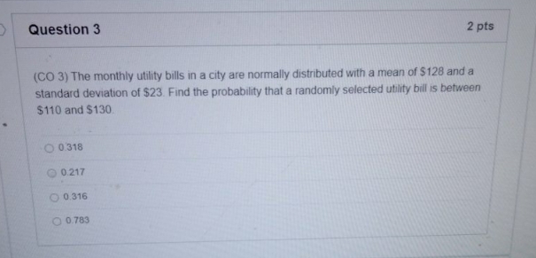 utility bills in a city are normally distributed with a mean of
