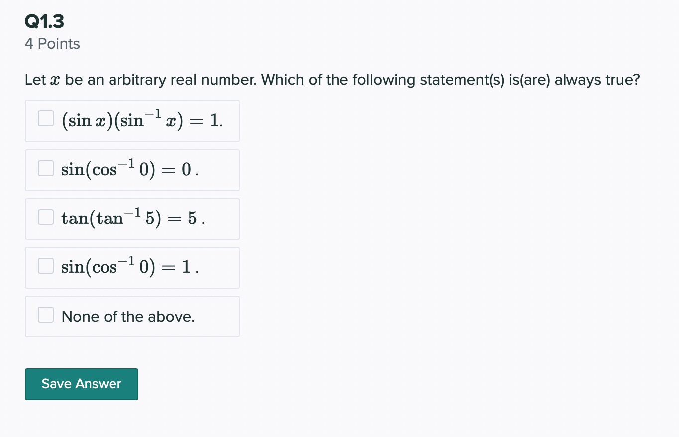 ME STUDY FOR MY UPCOMING EXAM 01.3 4 Points Let a: be