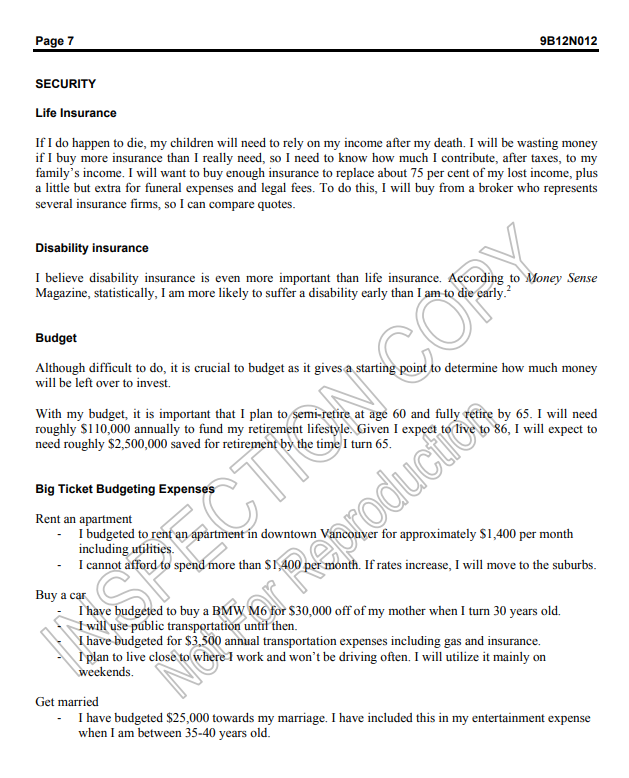 Tax 250) (250 Children Expenses 0 Car Downpayment for House (30,90 0)
