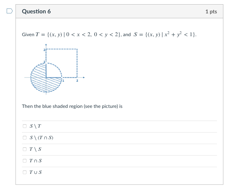 O < y < 2), and S Then the blue shaded region