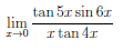 tan 5T sin 61 x tan 4 x