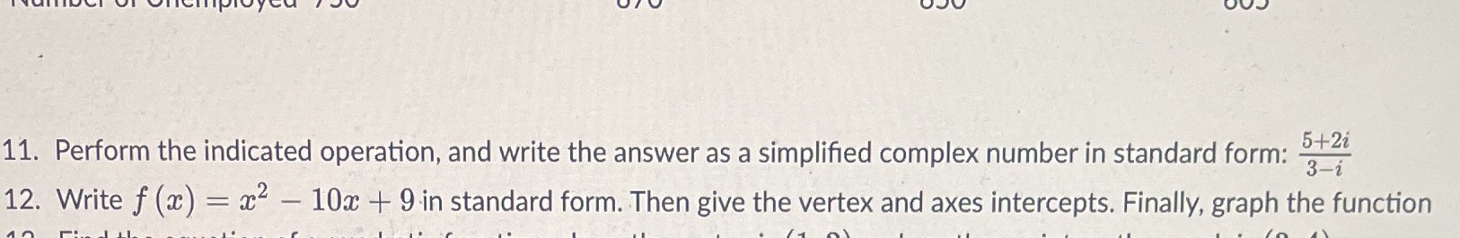11. Perform the indicated operation, and write the answer as a