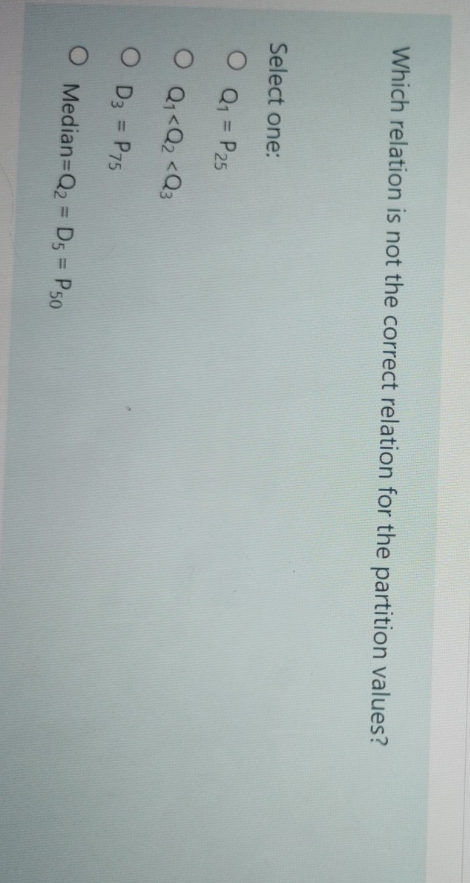  answer this questions Which relation is not the correct relation for