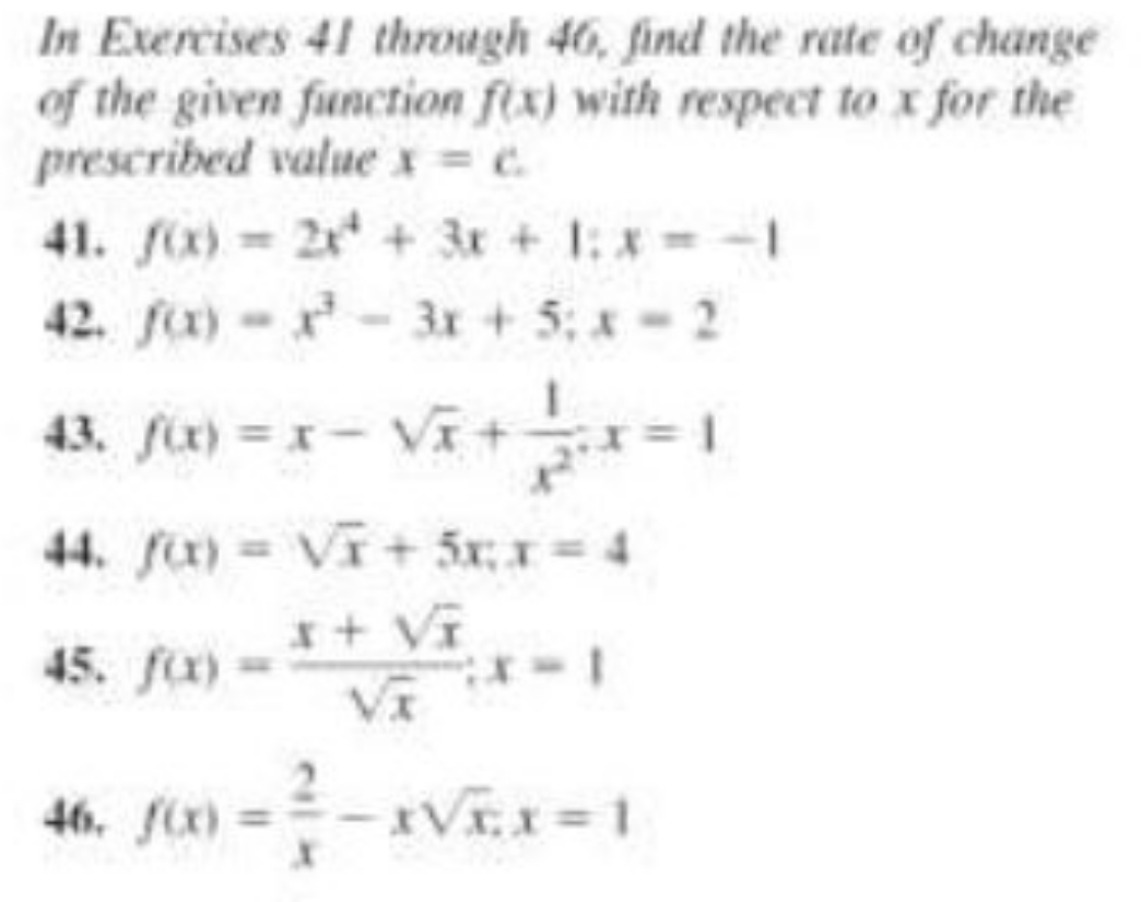 answer for me please In Exercises 41 through 46, find the