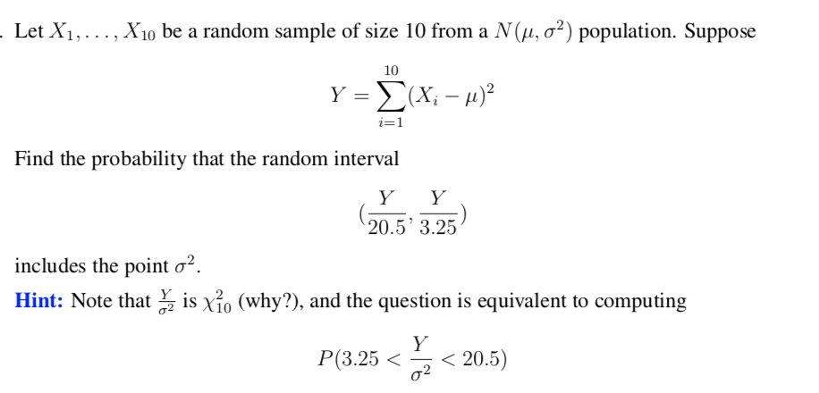  . Let X1, . . .,X10 be a random sample of