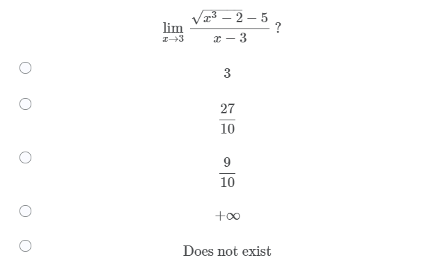 VGTZ 5 lim 27 10 10 +00 Does not exist
