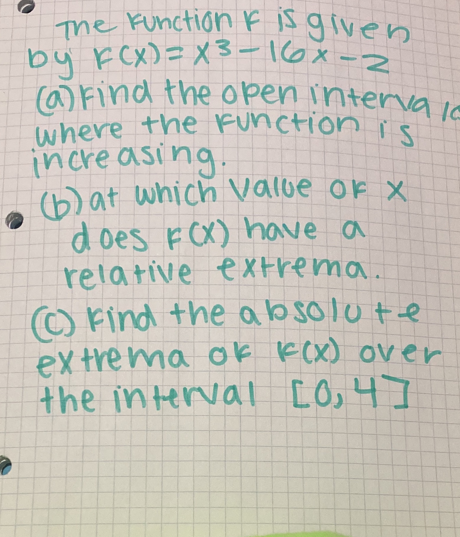 - 16 x- 2 (@) Find the open interval where the Function