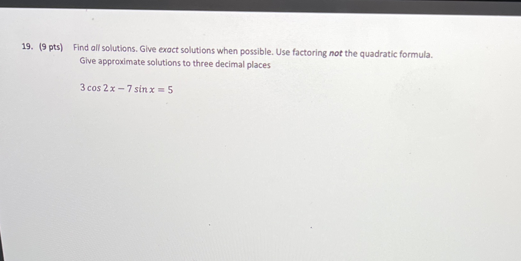  ANSWER THE QUESTION FOLLOWING THE INSTRUCTIONS AND ALSO SOLUTION MUST SHOW