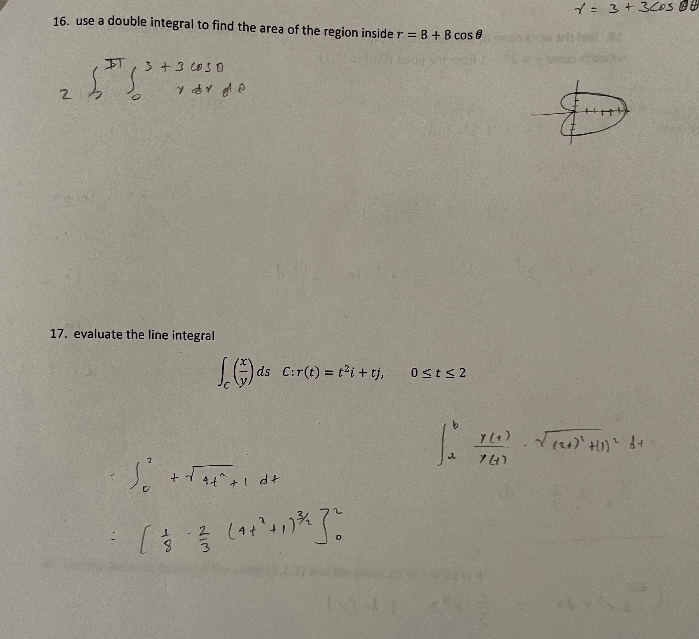 7 = 3 + 3 Cos @B 16. use a double