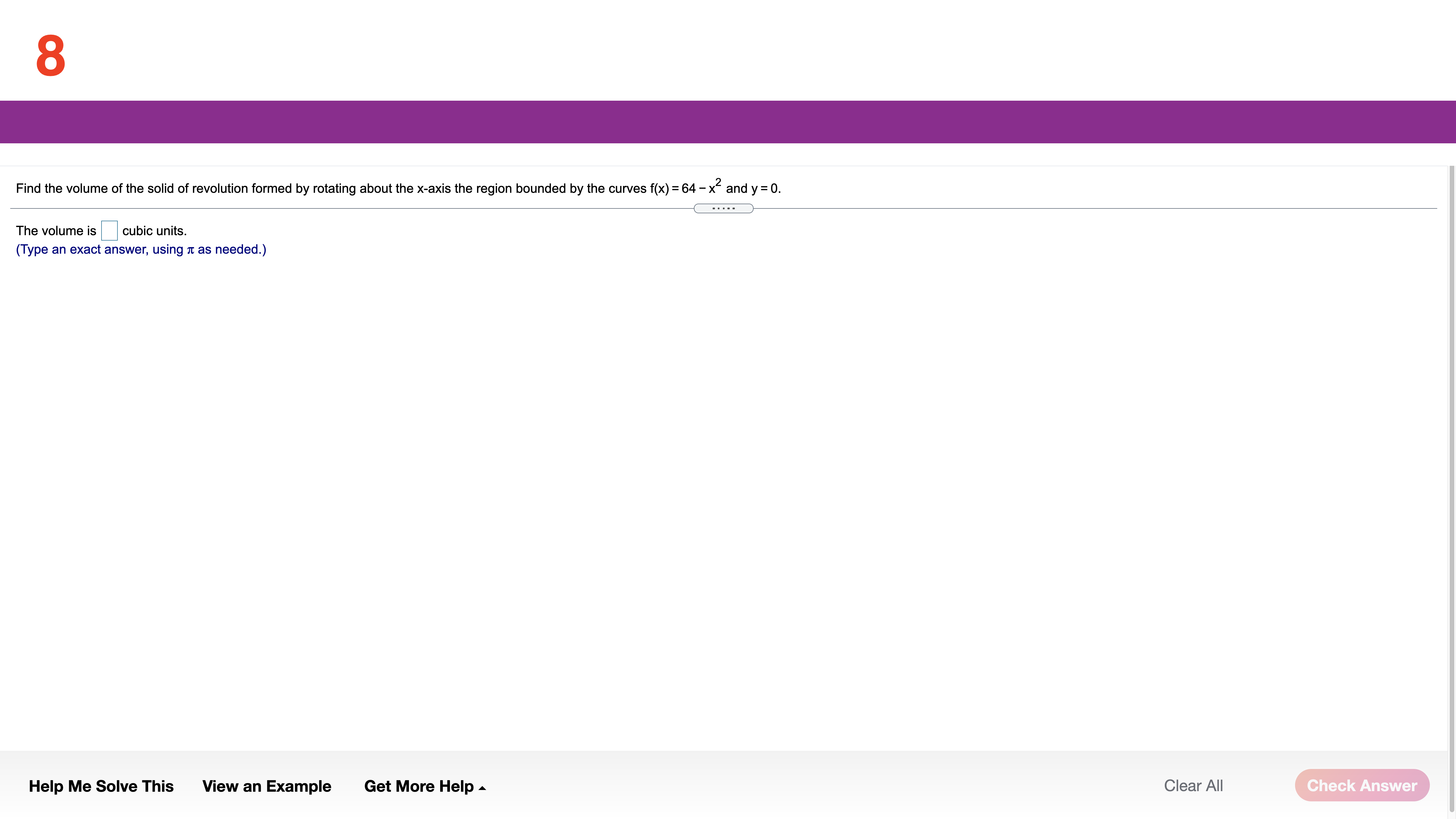 Clear All 2 Find the average value of the function on the