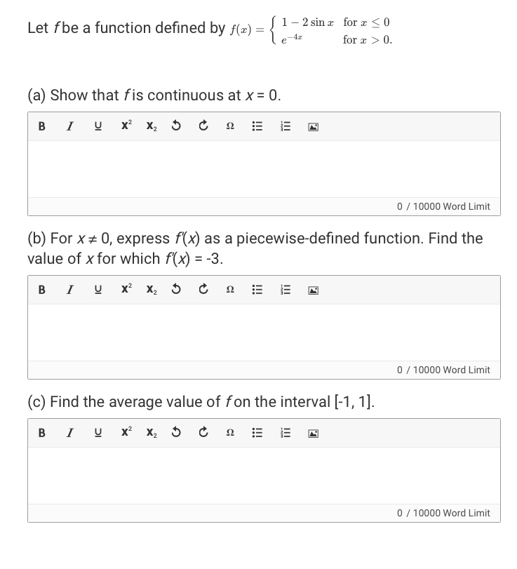 answer. B 0 / 10000 Word Limit (b) What type of discontinuity