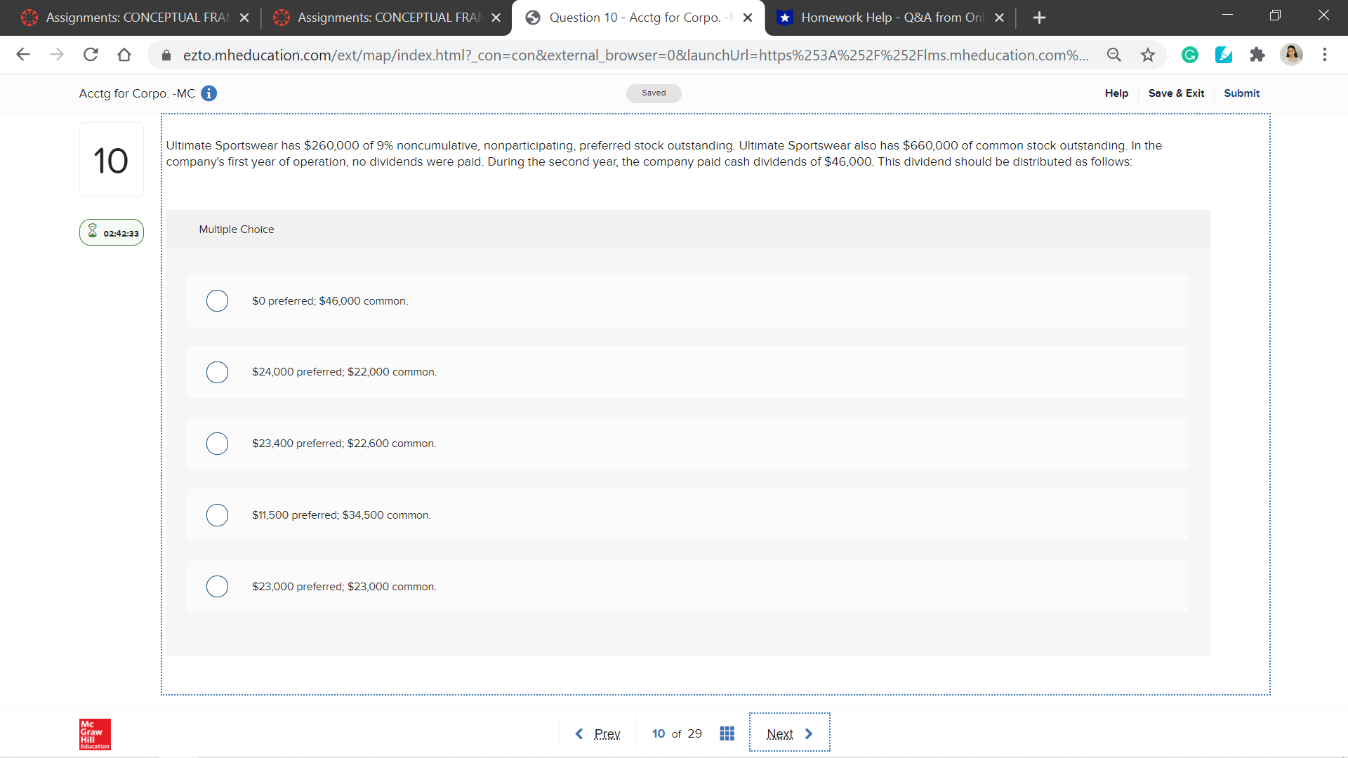 Assignments: CONCEPTUAL FRAI X Assignments: CONCEPTUAL FRAN X Question 4 - Acctg