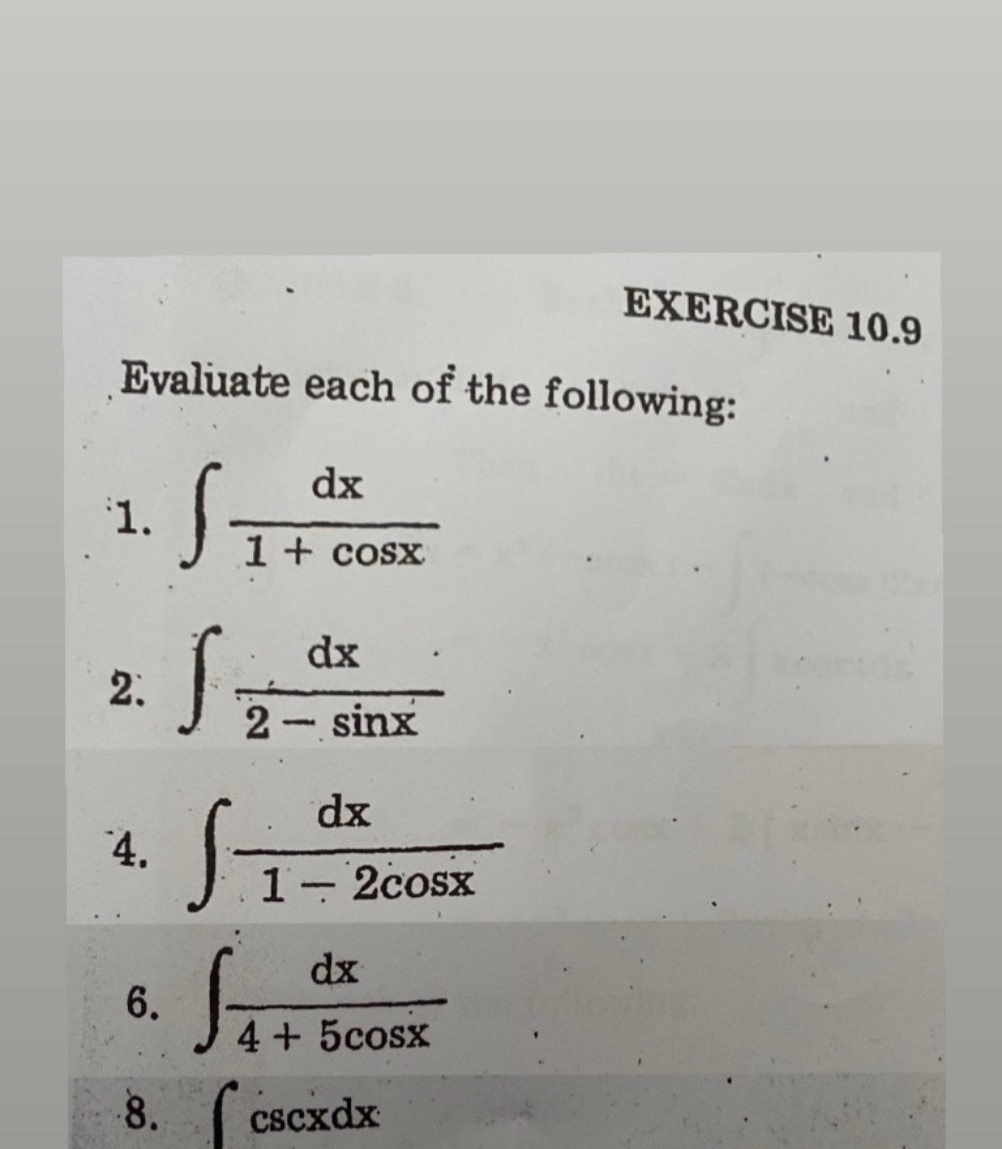 Exercise 10.9. This is Integral Calculus. I need help with comple