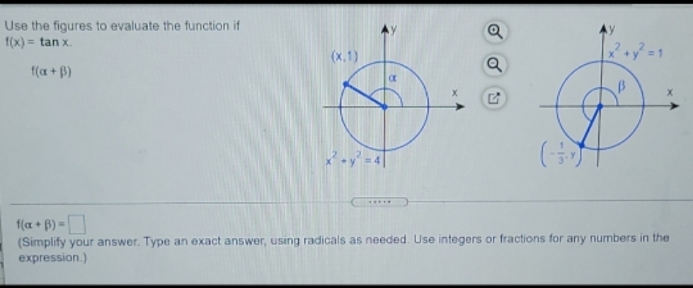  calculus question Use the figures to evaluate the function if f(x)