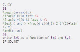  7. If $$ begin{array}{c} \\fractd x]{d ti= \\\\ \\fractd yld the