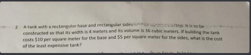 is to be constructed so that its width is 4 meters and