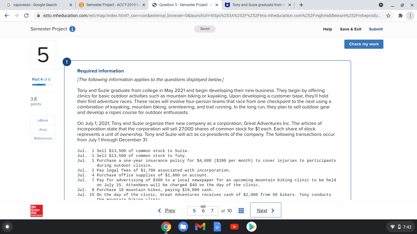  please help me prepare balnce sheet,income statement,and stockholders equity. G vaporesso