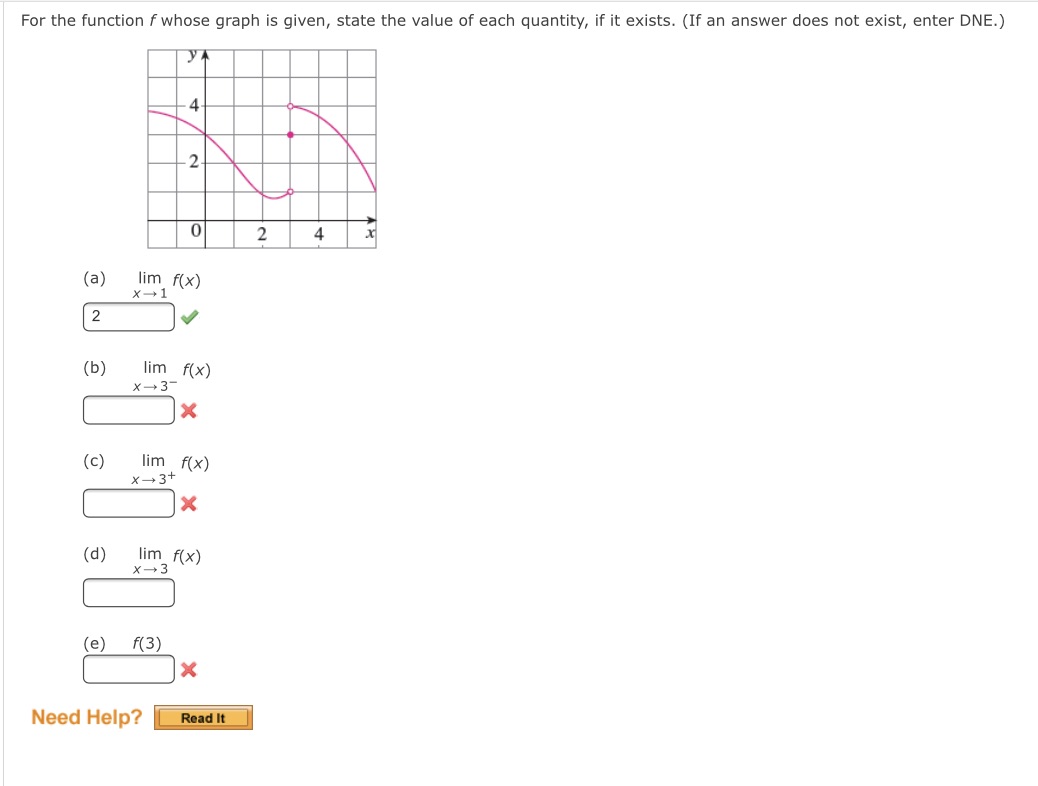 of each quantity, if it exists. (If an answer does not exist,