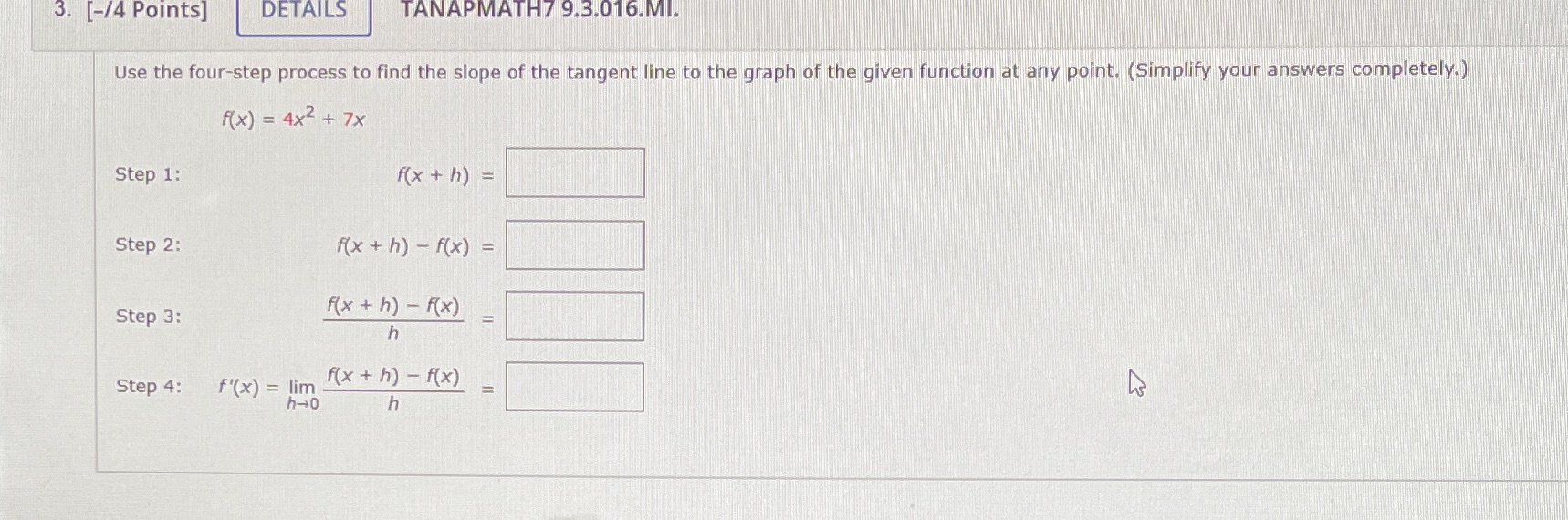 find the slope of the tangent line to the graph of the