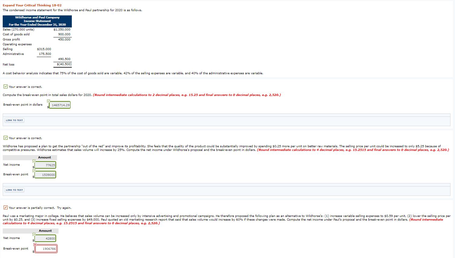  Having trouble figuring out BEP for Paul company. The answer is