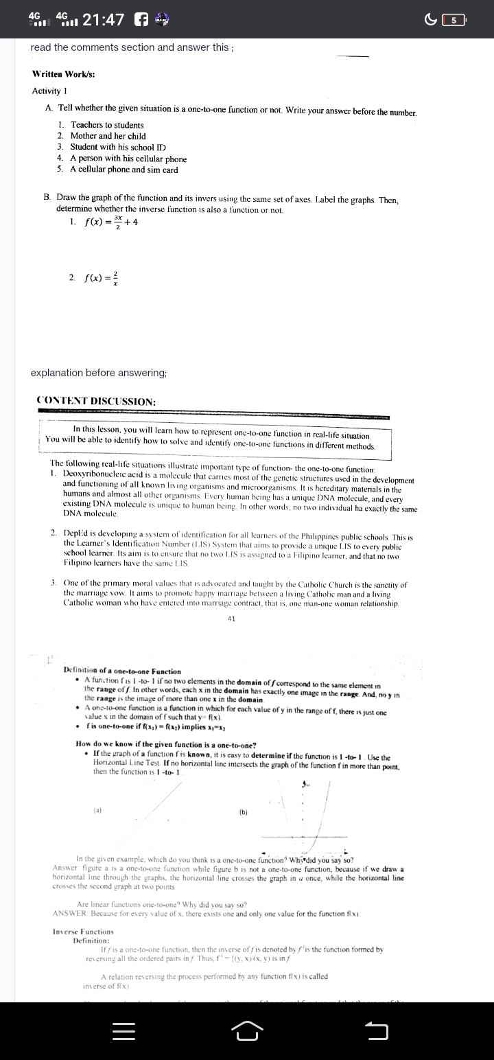  AAnwer written works act 1 A and B only all information