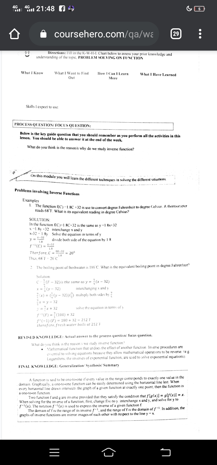 function or not. 1. f(x) = + 4 2. f (x) =