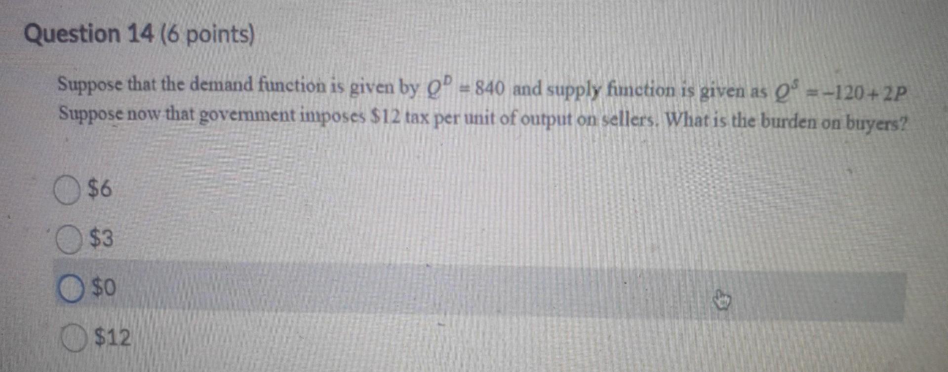 by Q # 840 and supply function is given as Q -