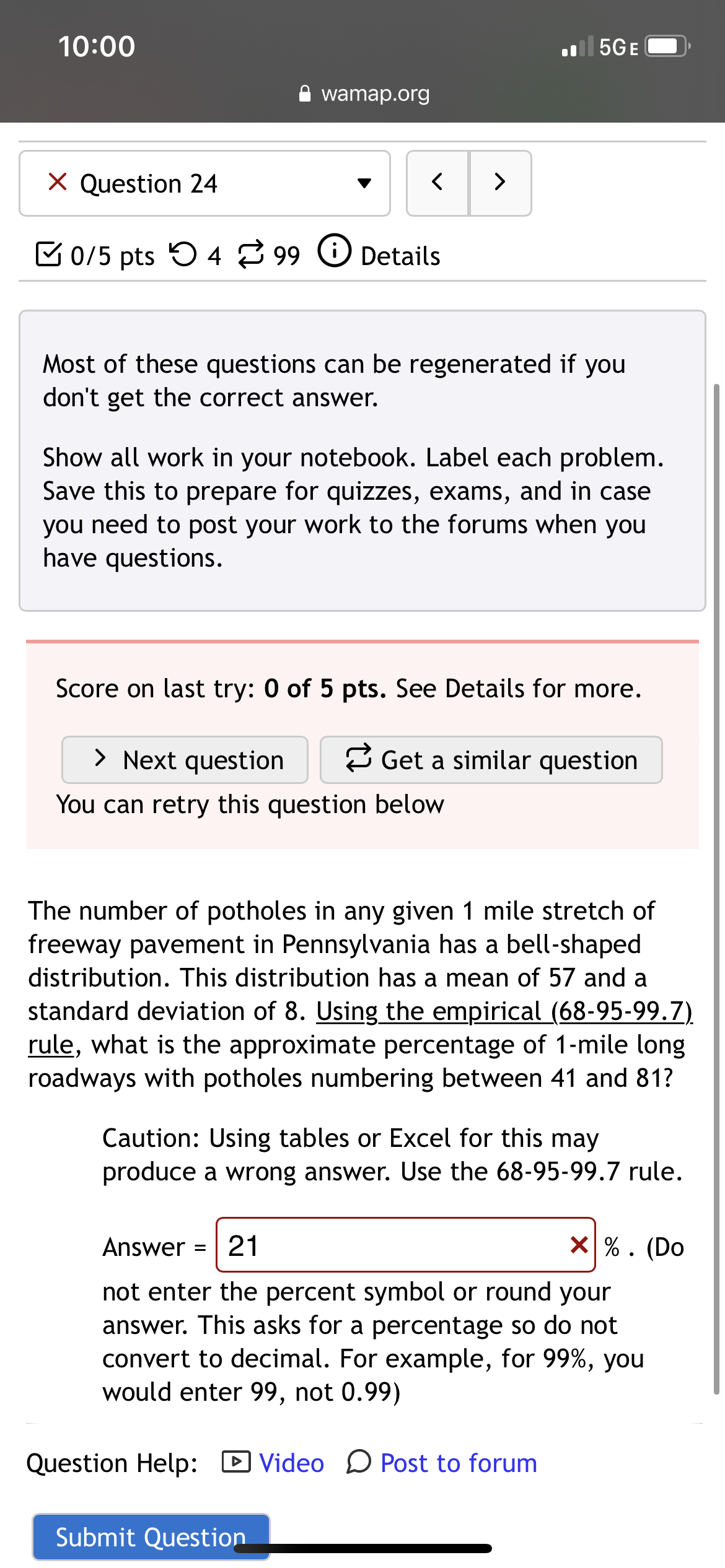 wamap.org 0 Question 27 v E 0/5 pts '0 5 3 99