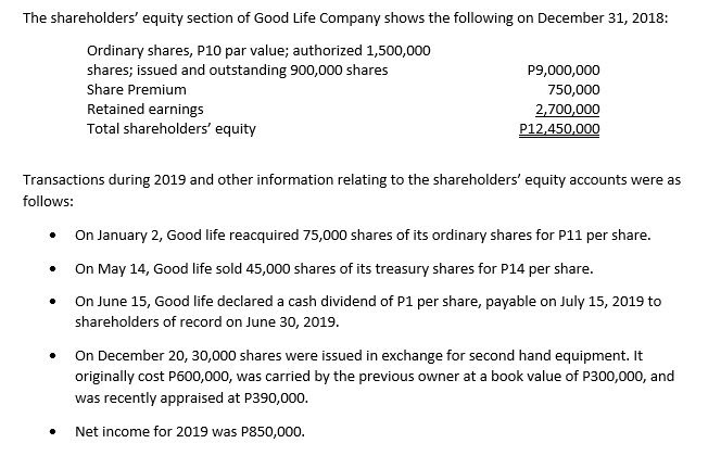 December 31, 2018: Ordinary shares, PIO par value; authorized 1,500,000 shares; issued
