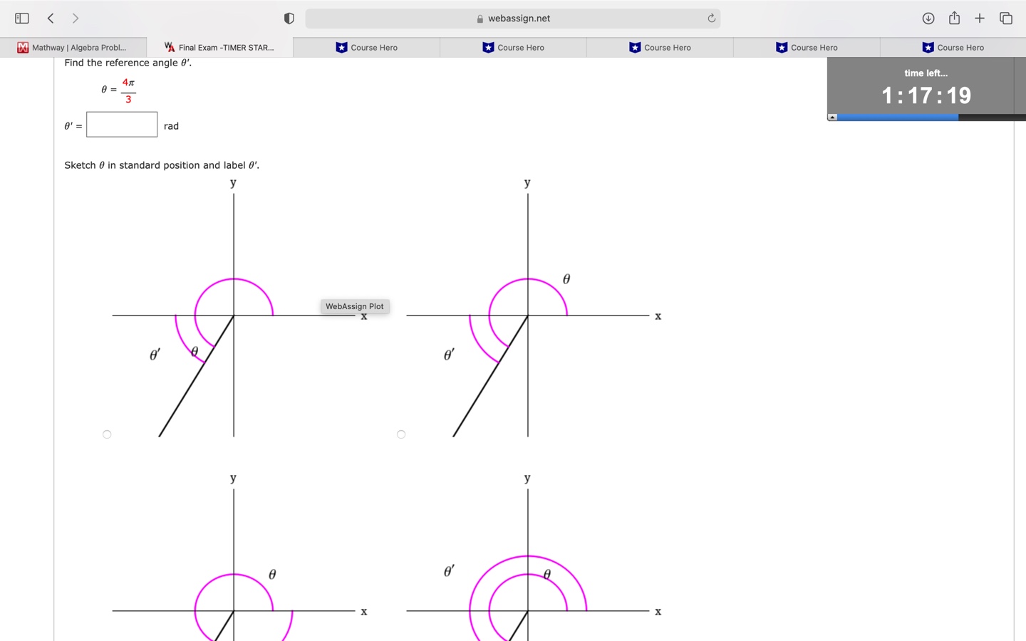 "webassign.net C DO Mathway | Algebra Probl. WA Final Exam -TIMER