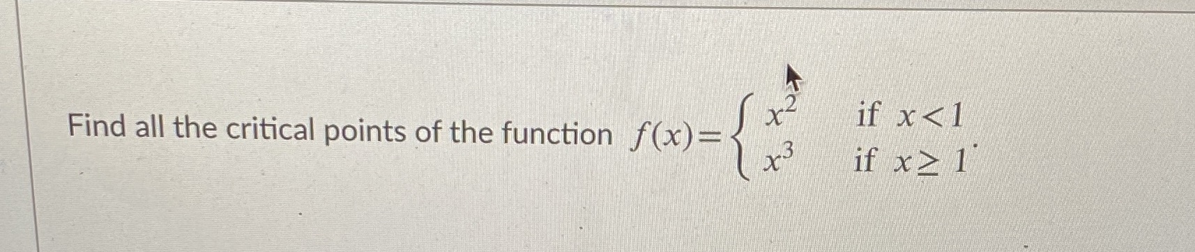 Find all the critical points of the function f (x) = 2
