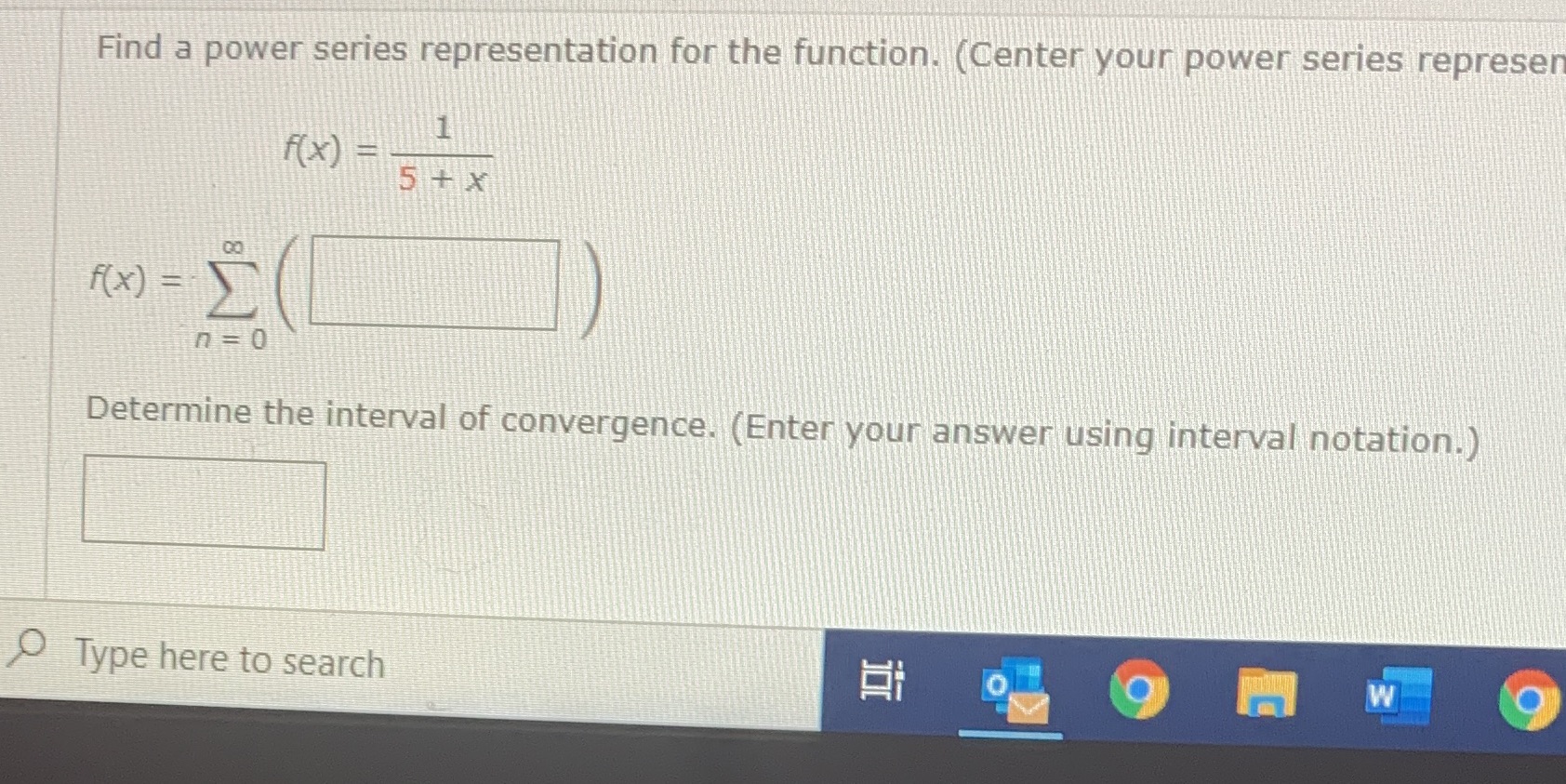 series represen F( X ) = - 5 + X f (