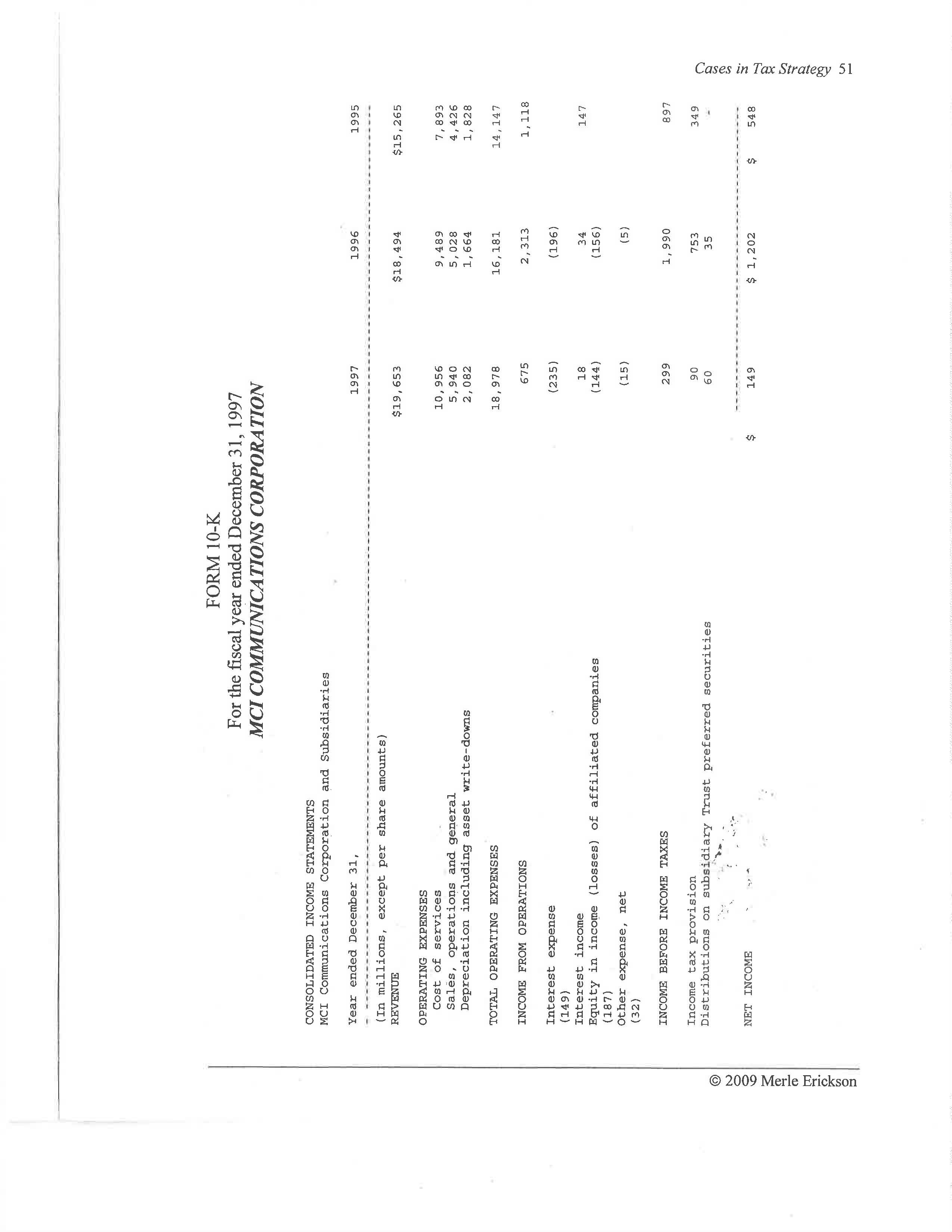 for GTE? 0 What gross tax basis in MCI's assets (in dollars)