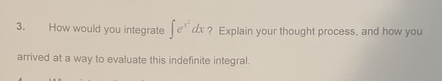  I need help with this 3. How would you integrate edx