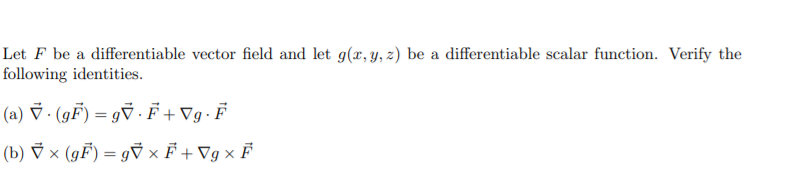  Let F be a differentiable vector field and let g(r, y,