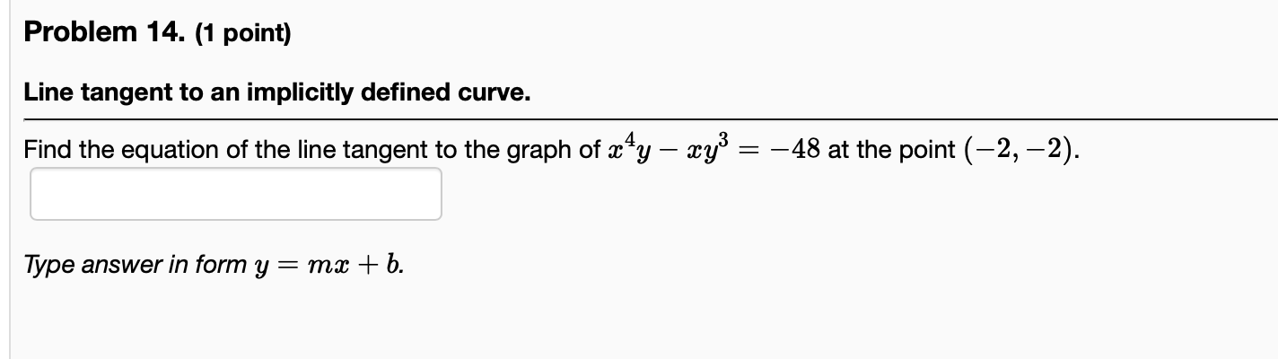 Find the equation of the line tangent to the graph of 34:9