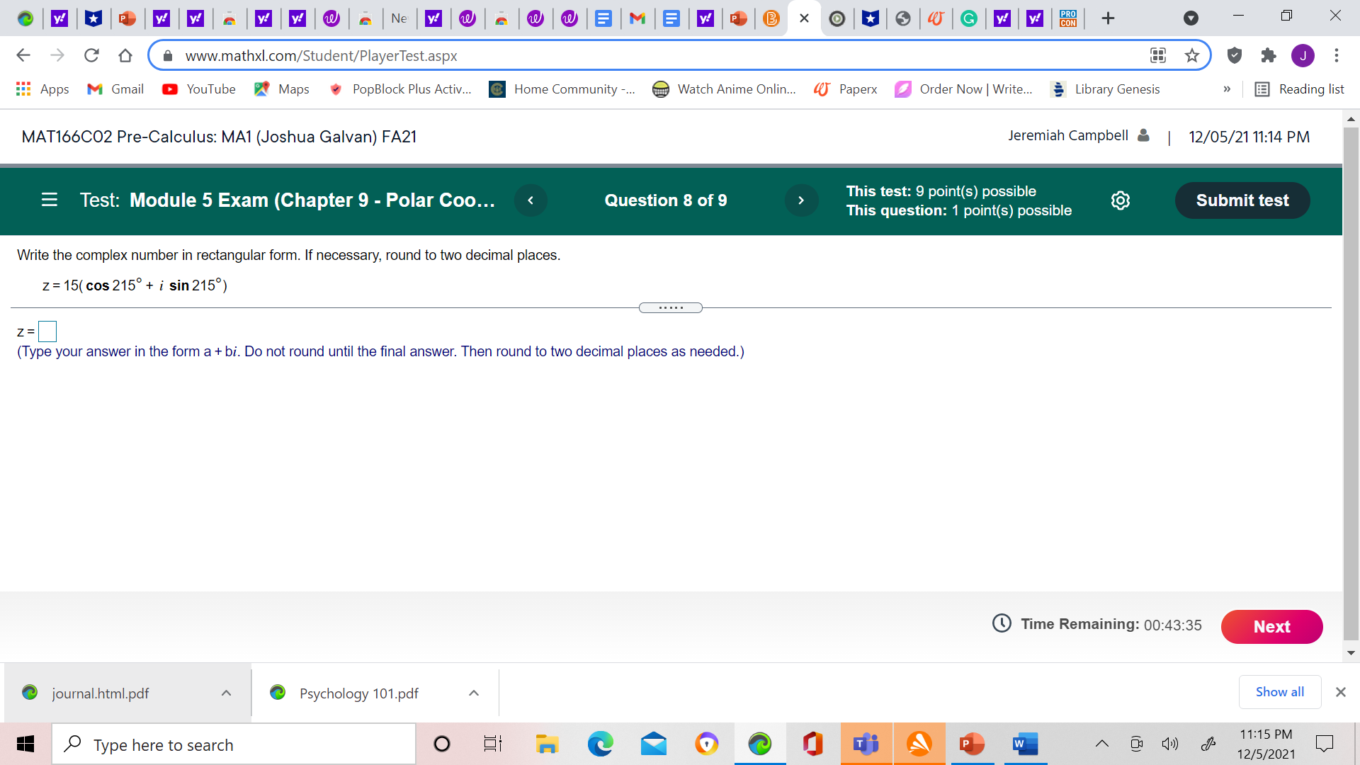 9 point(s) possible This question: 1 point(s) possible Submit test Plot the