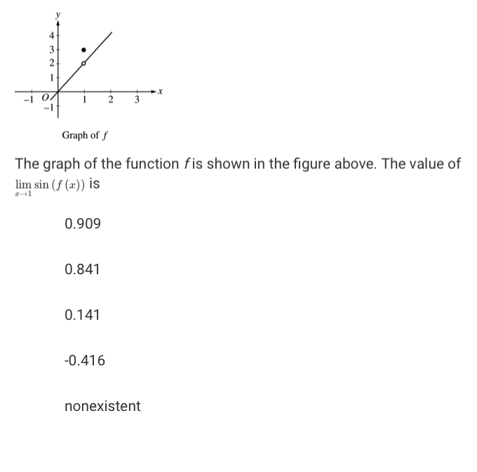 f(x) = 6 lim f(x) = -1 and lim f(x) = 6