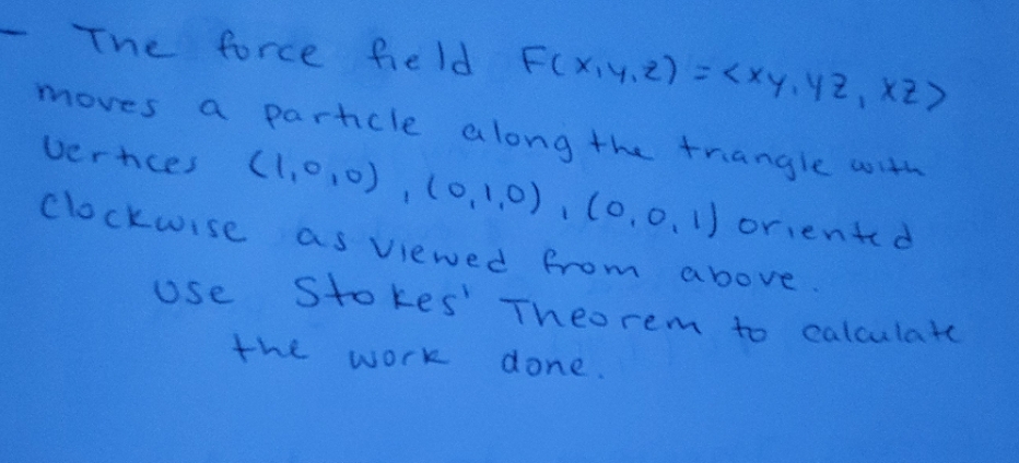 force field F ( x,y. 2) = moves a particle along the
