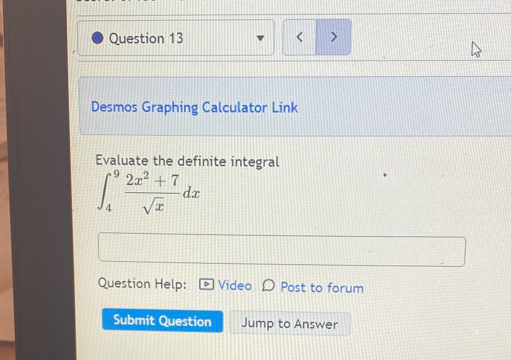 Help: Video D Post to forum Submit Question Jump to _Answer